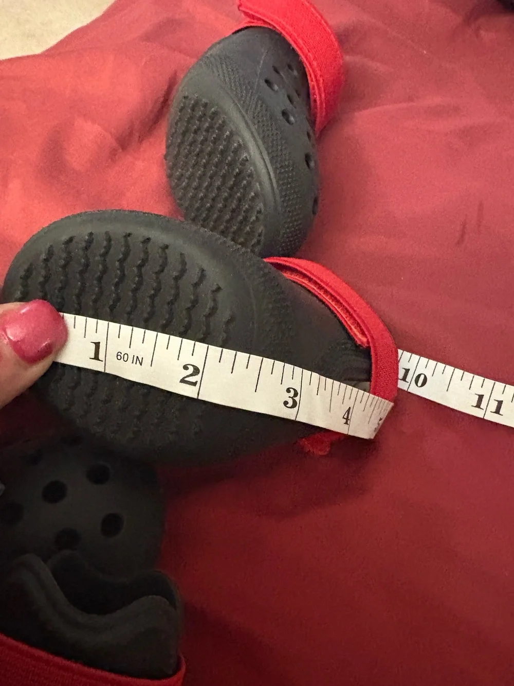 New- Medium Rubber protection Black Pet Boots with Red Straps - 4 Pack